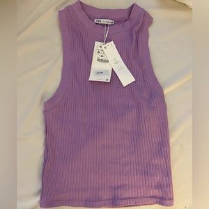 NWT Zara Purple Knit Tank Top